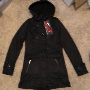 Yoki Sherpa-Lined Toggle Anorak Hooded Jacket - S